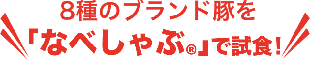 8種のブランド豚を「なべしゃぶ」で試食!