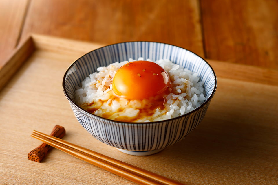焼肉堪能 卵かけご飯